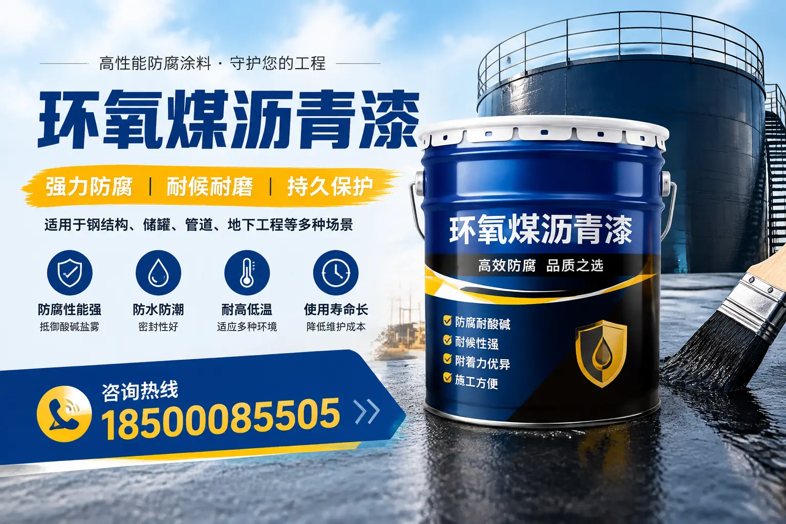 环氧煤沥青漆在工业中的应用，安达企业的选择